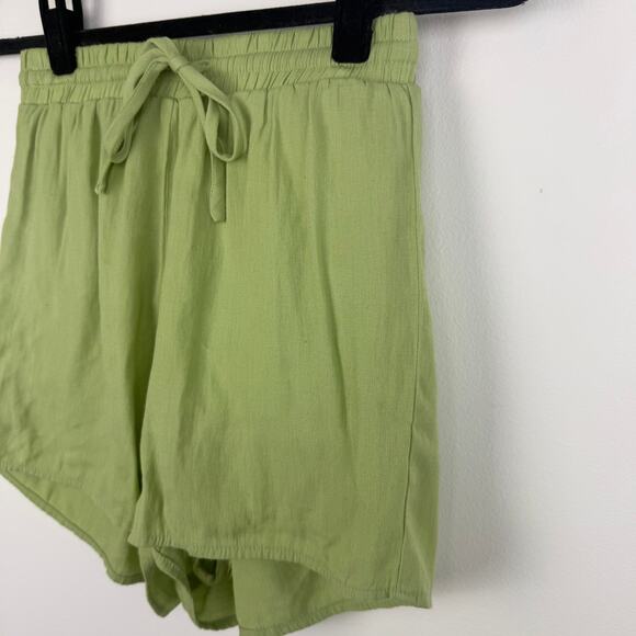 Princess Polly Womens Pull-On Adjustable Drawstring Lined Lime Green Shorts 4 - Picture 4 of 10